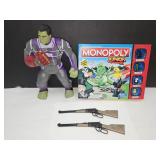 Monopoly Jr. & Large 14" Action Figure 2 Toy Guns