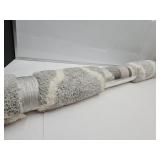 New 5 x 7 Shag Area Rug Grays & White