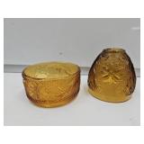 Amber Tiara Ware Fairy Lamp Top  +