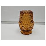 VTG Indiana Glass Amber Fairy Lamp