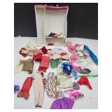 Vintage Barbie Doll Case & Clothes +