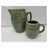 Pottery Pitcher & Mug