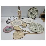 Dresser Set, Lamp & Calendar Plates