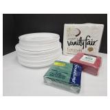 Plastic Plates & Napkin Lot