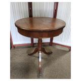 Antique Drum Table with Claw Feet 23" w x 27" high