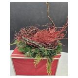 Ornament Storage Box & NICE Wreath 14"-15" W