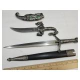 Dagger w/Sheath & Dragon Knife w/Sheath
