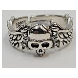 NEW 925 Silver Skull Ring Adjustable