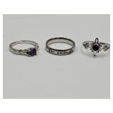 NEW Silver Plated Rings Sz 8