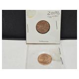 2009 D Large Date Penny & Mint Penny Coin