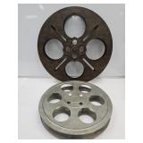 2 LG 18- 24"w  Metal Movie Reels Great Metal Art