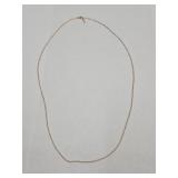 Extra Long Oval Link Gold Tone Necklace
