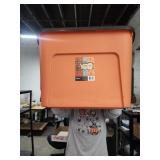 20 Gallon Black & Orange Storage Tote