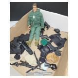 GI JOe Doll w/Clothes & Weapons 12"