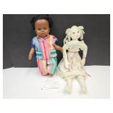1971 Ideal Black Baby Doll & Hand Made Rag Doll