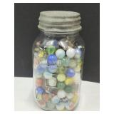Mason QT Jar with Marbles