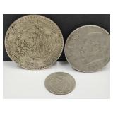 3  Mexican Coins