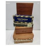 Collection of NICE Cigar Boxes Wood +