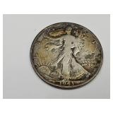 1943 Silver  Walking Liberty Half Dollar Coin