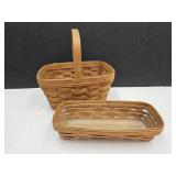 2 Longaberger Baskets 11" & 11.5"