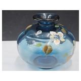 Fenton Glass Vase 6" h Signed D Federick Handpain