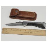 Sharp Knife With Leather Sheat See Size
