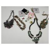 Costume Jewerly Lot Necklaces, Earrings+