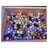 Cigar Box with Vintage Marbles, Some Uranium