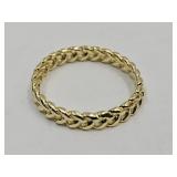Braided Gold Tone Ring Sz 7.5
