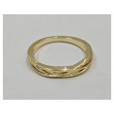 10K Gold over Surgical Steel Celtic Knot Ring Sz 7