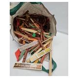 Large Bags of Vintage Lincoln Building  Logs Toys