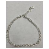 Sterling ilver Overlay Rope Bracelet