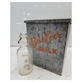 Best Ever Galvanized Milk Box & Cream Top Bottle