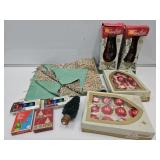Vintage Christmas Ornaments,  Electric Candles +