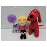 Red Clipper Dog, Purple Poodle Plush Toys +
