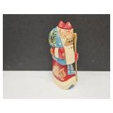 Vintage Hand Painted Carved Santa 6" H See Maker