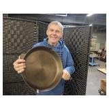 LARGE Cast Iron Skillet Marked US 14