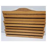 Nice Oak Magazine Wall Rack 36 x 27"