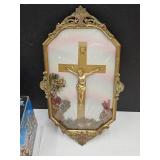 Framed Bubble Glass Jesus on Cross 6