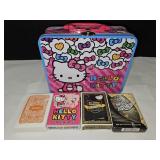 Hello Kitty Puzzle w/Tin & Lot of Playing Cards