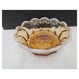 Vintage Topaz Opalescent Candy Dish