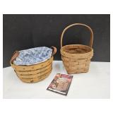 2 Longaberger Baskets  5.5 to 7" wide
