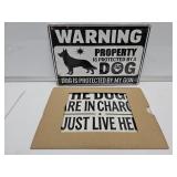 New Dog Metal Signs 8" x 12"