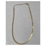 Gold Tone Herringbone Necklace