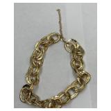 Large Gold Tone Link Necklace