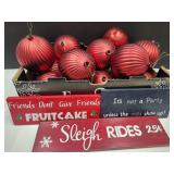 Lot of Outdoor Larger Size Christmas Ornaments+