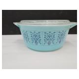 Pyrex Glass Bowl with Lid  Tree of Life #475