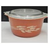 Pyrex Glass Bowl #473 Wheat With Lid
