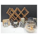 Ind Glass Shakers, New Scented Candle, Wine Rack+