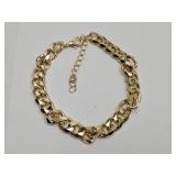 Gold Tone Cuban Link Bracelet